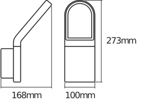 LED Wandleuchte Dunkelgrau Alu 3000 K IP44 OSRAM