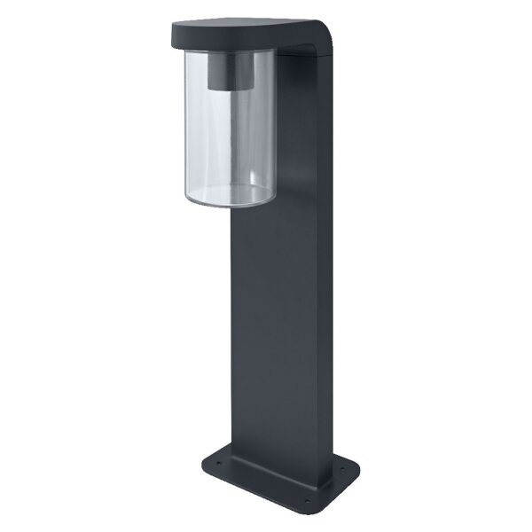 Wegeleuchte Dunkelgrau Alu Glas IP44 E27 H:50 cm OSRAM