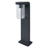 Wegeleuchte Dunkelgrau Alu Glas IP44 E27 H:50 cm OSRAM
