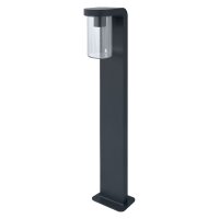 Wegeleuchte Aluminium Glas Grau IP44 E27 H:80 cm OSRAM
