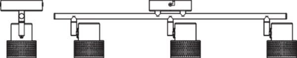 Deckenspot flexibel Weiß Kork GU10 57,7 cm OSRAM
