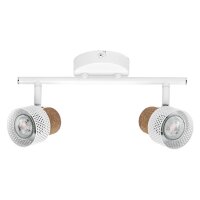 Deckenleuchte Wei&szlig; Kork Braun GU10 L:33,8 cm OSRAM