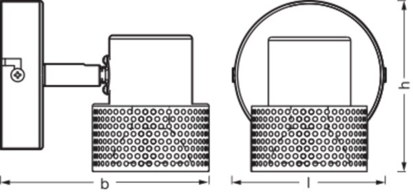 Wandleuchte flexibel Kork GU10 H:10,1 cm OSRAM