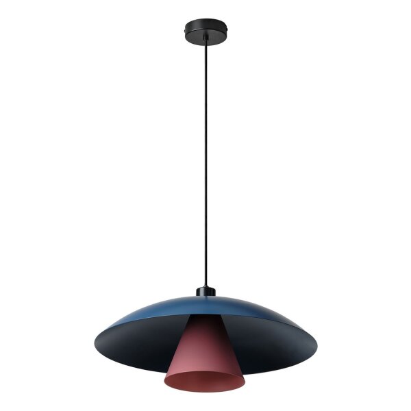 Runde Hängelampe Blau Rosa Schwarz E27 Ø50 cm OSRAM