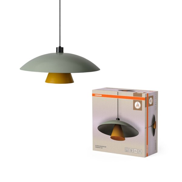 Runde Pendelleuchte Grün Gelb Schwarz E27 Ø50 cm OSRAM