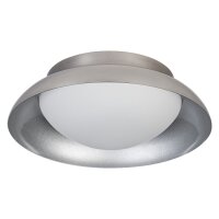 Deckenleuchte Stahl Glas Nickel E27 Ø30,5cm rund...