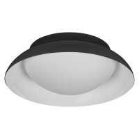 Deckenleuchte Schwarz Glas Stahl E27 rund Ø30,5cm...