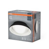 Deckenleuchte Schwarz Glas Stahl E27 rund Ø30,5cm...