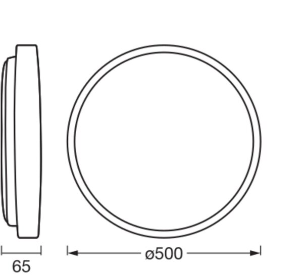 LED Deckenlampe Click-DIM Holz 3000K Ø50cm rund OSRAM