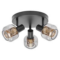 Deckenleuchte flexibel Schwarz Stahl E14 &Oslash;36,5 cm...