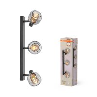 Deckenstrahler flexibel Schwarz Glas Gold E14 OSRAM