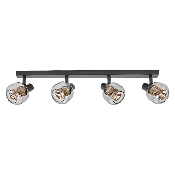 Deckenleuchte verstellbar Schwarz Glas E14 OSRAM