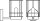 Wandleuchte Sensor Glas Edelstahl IP44 E27 H:21,2 cm