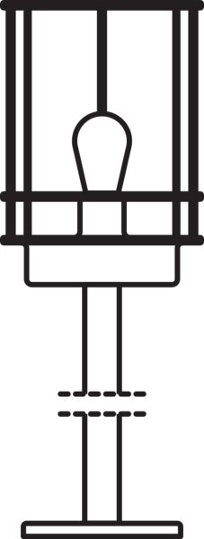 Wegeleuchte Edelstahl Glas IP44 E27 H:55cm Garten OSRAM