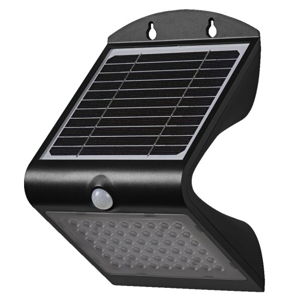 LED Solar Strahler Sensor Metall Schwarz 4000K IP65