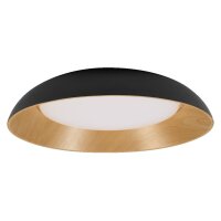 LED Deckenleuchte Click-DIM Schwarz Holz 3000K...