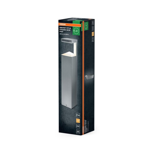 LED Wegeleuchte Edelstahl 3000 K IP44 H:50 cm OSRAM