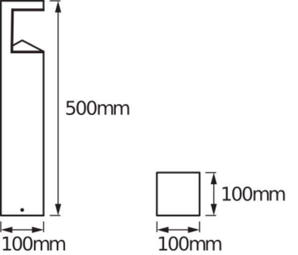 LED Wegeleuchte Edelstahl 3000 K IP44 H:50 cm OSRAM