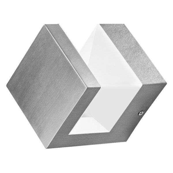 LED Wandleuchte Edelstahl 3000 K IP44 H:12,5 cm OSRAM