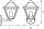 Wandlaterne Schwarz Alu Glas IP44 E27 H:26 cm OSRAM