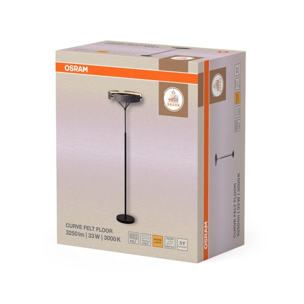 LED Stehleuchte Filz 3000 K H:150 cm Lichtfarbe OSRAM