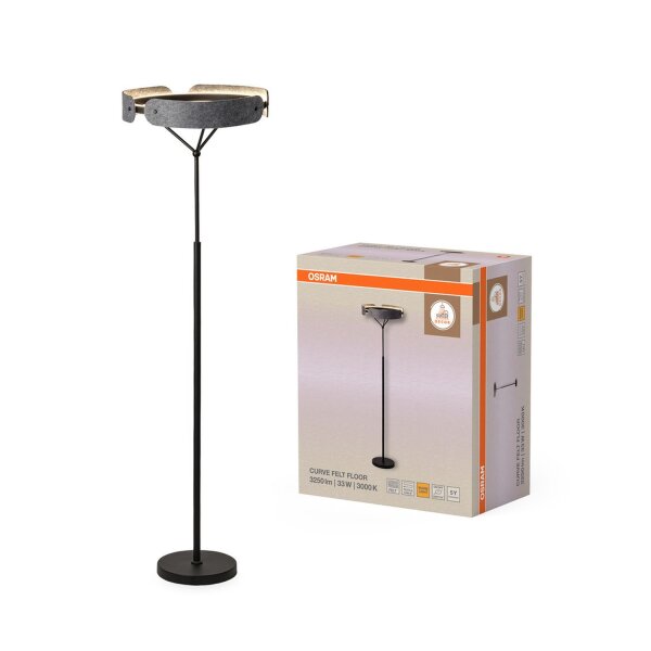 LED Stehleuchte Filz 3000 K H:150 cm Lichtfarbe OSRAM