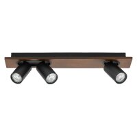 Deckenspot verstellbar Schwarz Holz GU10 L:52 cm OSRAM