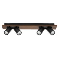 Deckenleuchte schwenkbar Schwarz Stahl GU10 60 cm OSRAM
