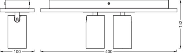 Deckenspot flexibel Weiß Holz GU10 40 cm OSRAM