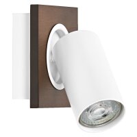 Wandleuchte schwenkbar Weiß Holz GU10 B:11 cm OSRAM