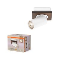 Wandleuchte schwenkbar Weiß Holz GU10 B:11 cm OSRAM