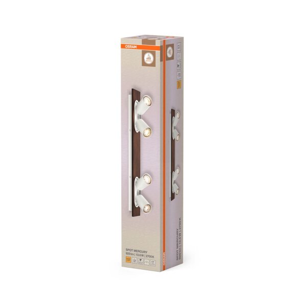 Deckenstrahler schwenkbar Weiß Stahl GU10 60 cm OSRAM