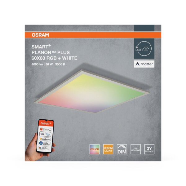 LED Deckenlampe dimmbar RGB Smart+ Weiß L59,5cm OSRAM