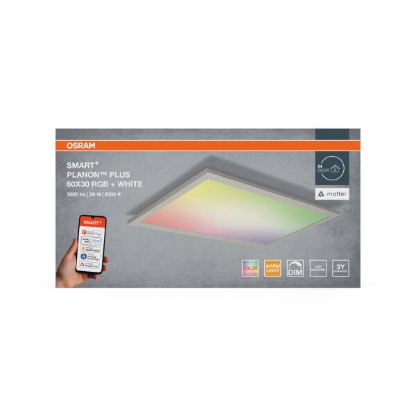 LED Deckenleuchte Weiß dimmbar RGBW Smart+ L:59,5 cm