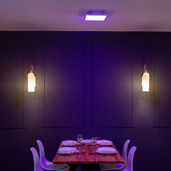 LED Deckenlampe dimmbar RGBW Smart+ Weiß Alu OSRAM