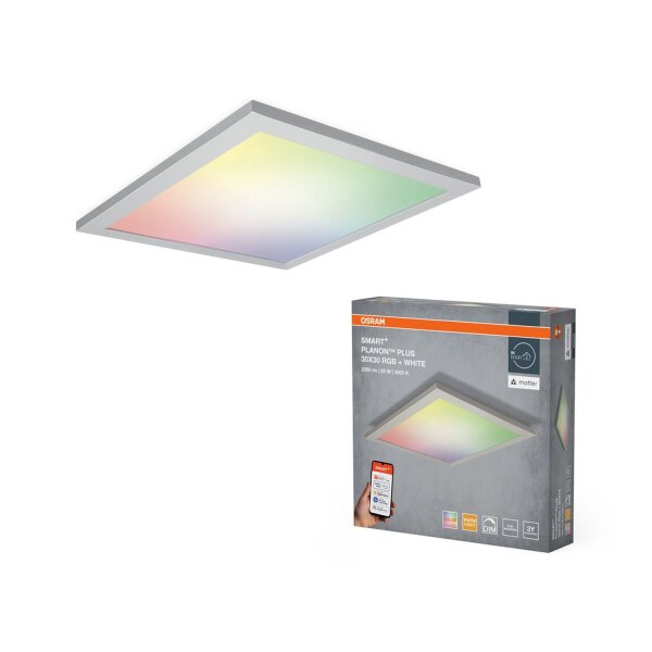 LED Deckenlampe dimmbar RGBW Smart+ Weiß Alu OSRAM
