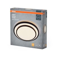 LED Deckenlampe Schwarz Metall 3000K rund Ø29,3cm...