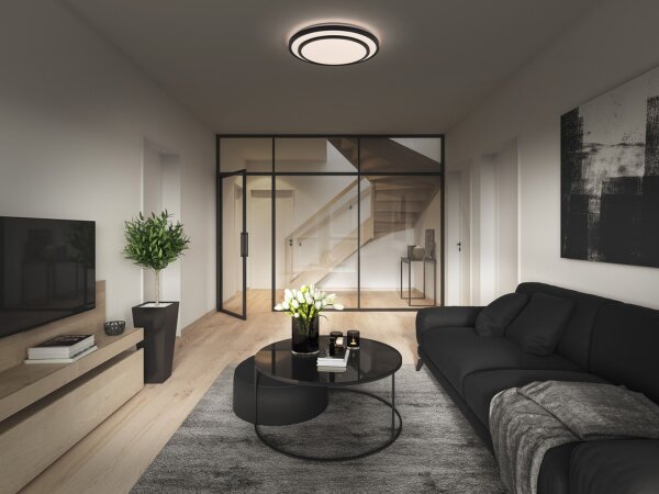 LED Deckenlampe Schwarz Metall 3000K Ø49,2cm rund OSRAM