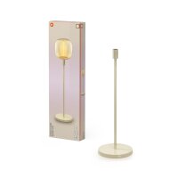 Stehleuchte Beige Stahl Glas E27 H:78 cm OSRAM