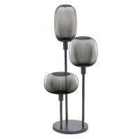 Stehlampe Dunkelgrau Stahl Glas E27 H:78 cm OSRAM
