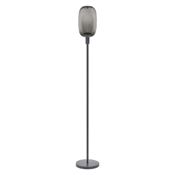 Stehlampe Dunkelgrau Glas Stahl E27 H:146 cm OSRAM