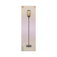 Stehlampe Dunkelgrau Glas Stahl E27 H:146 cm OSRAM