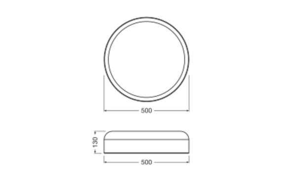 LED Deckenlampe Bambus 3000 K B:50 cm Flur Büro OSRAM