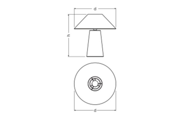 Tischleuchte Bambuspapier H:40,5 cm E27 Braun OSRAM