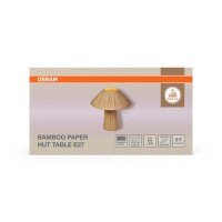 Tischleuchte Bambuspapier H:40,5 cm E27 Braun OSRAM