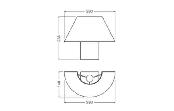 Wandleuchte Bambuspapier B:28 cm E27 Flur Büro OSRAM