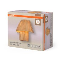 Wandleuchte Bambuspapier B:28 cm E27 Flur Büro OSRAM