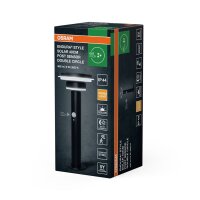 LED Solar Wegeleuchte Schwarz 3000K IP44 Sensor OSRAM