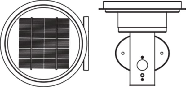 LED Solar Wandleuchte Edelstahl Sensor 3000K IP44 OSRAM