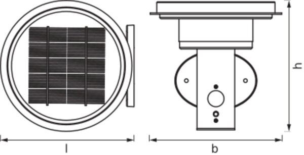 LED Solar Wandleuchte Edelstahl Sensor 3000K IP44 OSRAM